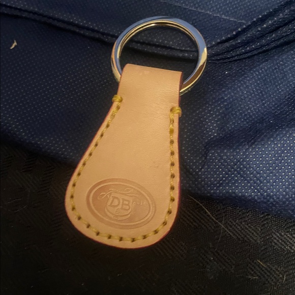 Dooney & Bourke Blue Signature Print Satchel Purse w/ makeup bag, set of 5 - Picture 3 of 15